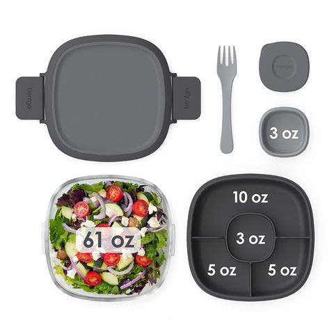 All-In-One Glass Salad Container