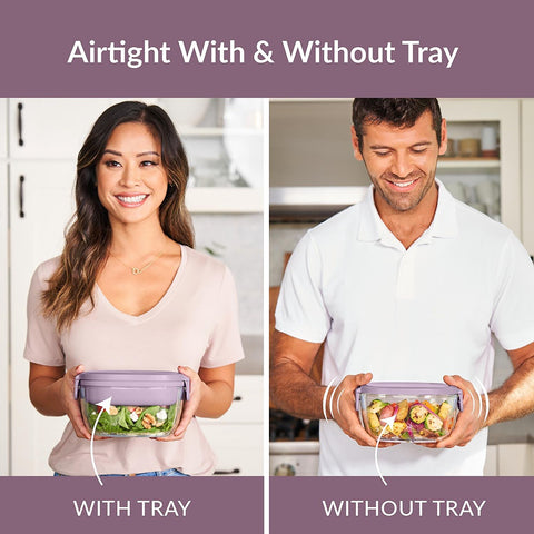 All-In-One Glass Salad Container