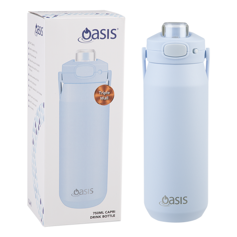 Ceramic Lined Stainless Steel Triple Wall Insulated 'Capri' Drink Bottle W/ Quick Release Lid 750ml