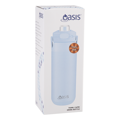 Ceramic Lined Stainless Steel Triple Wall Insulated 'Capri' Drink Bottle W/ Quick Release Lid 750ml