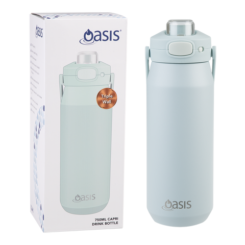 Ceramic Lined Stainless Steel Triple Wall Insulated 'Capri' Drink Bottle W/ Quick Release Lid 750ml