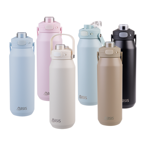 Ceramic Lined Stainless Steel Triple Wall Insulated 'Capri' Drink Bottle W/ Quick Release Lid 1l