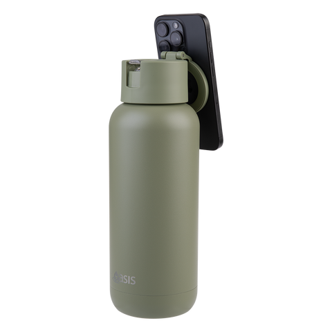 Mag-Grip Ceramic Lined Stainless Steel Triple Wall Insulated 'Moda' Drink Bottle 1l