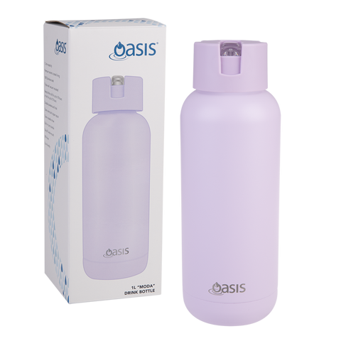 Oasis Ceramic Lined Stainless Steel Triple Wall Insulated - Drink Bottle 1L(6 Colors)