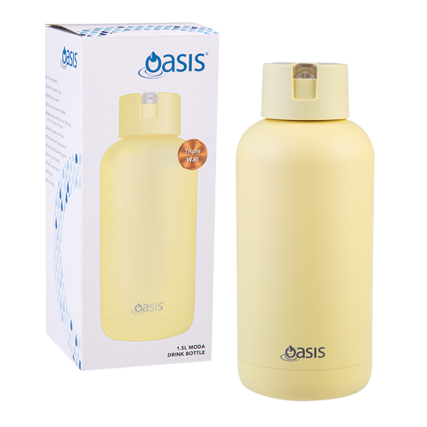 Ceramic Lined Stainless Steel Triple Wall Insulated "Moda" Drink Bottle 1.5l