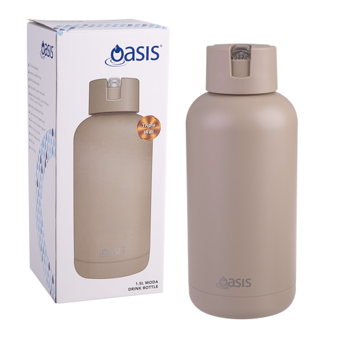 Ceramic Lined Stainless Steel Triple Wall Insulated "Moda" Drink Bottle 1.5l