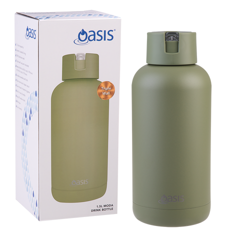 Ceramic Lined Stainless Steel Triple Wall Insulated "Moda" Drink Bottle 1.5l