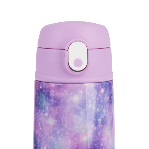 Stainless Steel Double Wall Insulated Kid's Drink Bottle W/ Sipper Straw 400ml