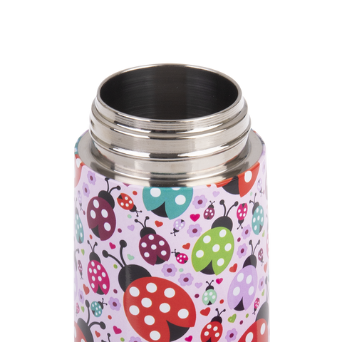 Stainless Steel Double Wall Insulated Kid's Drink Bottle W/ Sipper Straw 400ml