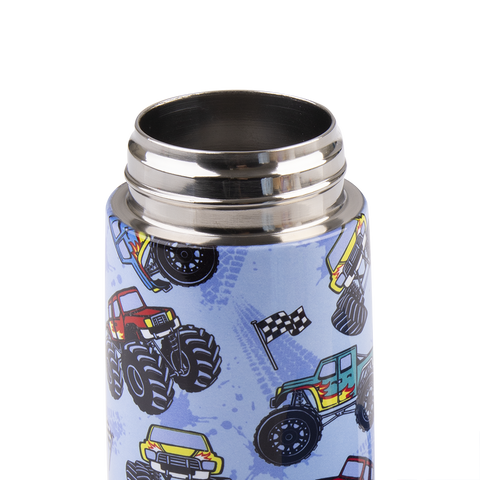 Stainless Steel Double Wall Insulated Kid's Drink Bottle W/ Sipper Straw 400ml