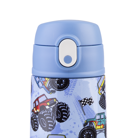 Stainless Steel Double Wall Insulated Kid's Drink Bottle W/ Sipper Straw 400ml