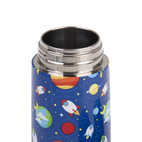 Stainless Steel Double Wall Insulated Kid's Drink Bottle W/ Sipper Straw 400ml