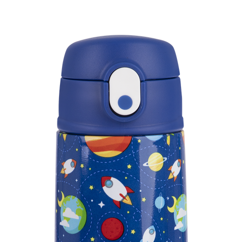 Stainless Steel Double Wall Insulated Kid's Drink Bottle W/ Sipper Straw 400ml