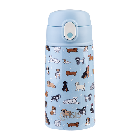 Stainless Steel Double Wall Insulated Kid's Drink Bottle W/ Sipper Straw 400ml