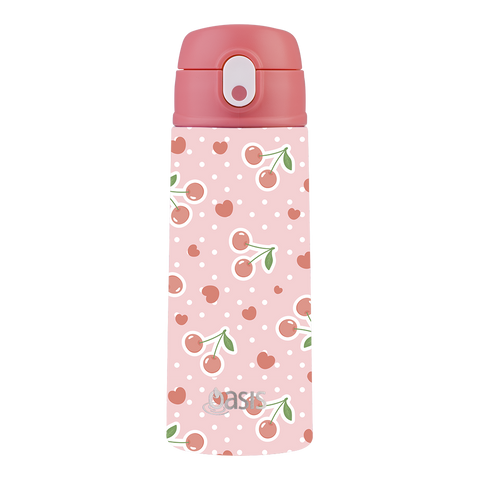 Stainless Steel Double Wall Insulated Kid's Drink Bottle W/ Sipper Straw 550ml