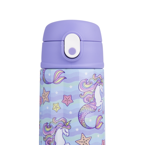 Stainless Steel Double Wall Insulated Kid's Drink Bottle W/ Sipper Straw 550ml