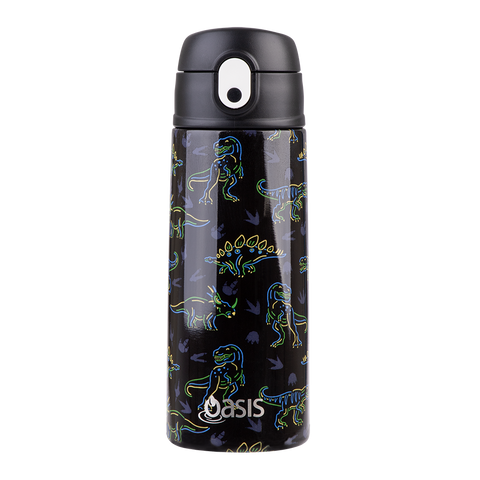 Stainless Steel Double Wall Insulated Kid's Drink Bottle W/ Sipper Straw 550ml