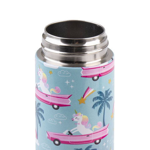 Stainless Steel Double Wall Insulated Kid's Drink Bottle W/ Sipper Straw 550ml