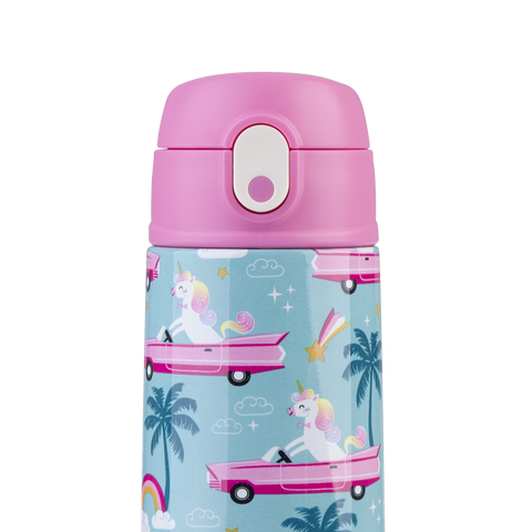 Stainless Steel Double Wall Insulated Kid's Drink Bottle W/ Sipper Straw 550ml