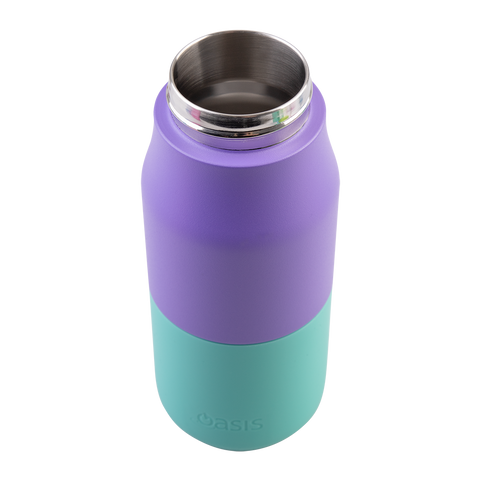 Stainless Steel Double Wall Insulated 'Jnr' Drink Bottle W/ Sipper 400ml