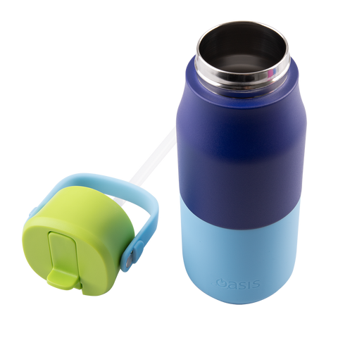 Stainless Steel Double Wall Insulated 'Jnr' Drink Bottle W/ Sipper 400ml