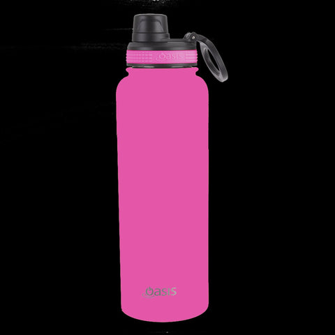 S/S Double Wall Insulated Sports Bottle W/Screw Cap Neon Pink