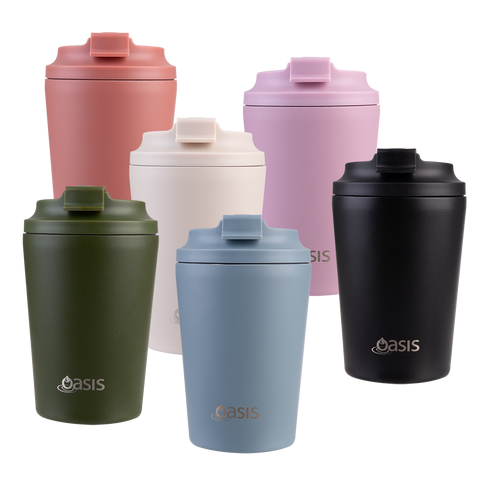 Ceramic Lined Stainless Steel Double Wall Insulated Coffee Cup 360ml