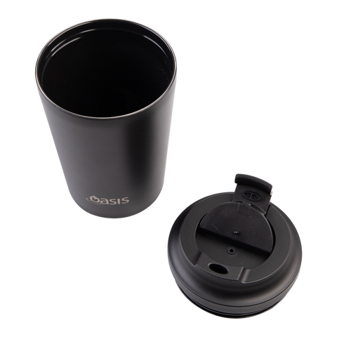 Ceramic Lined Stainless Steel Double Wall Insulated Coffee Cup 360ml