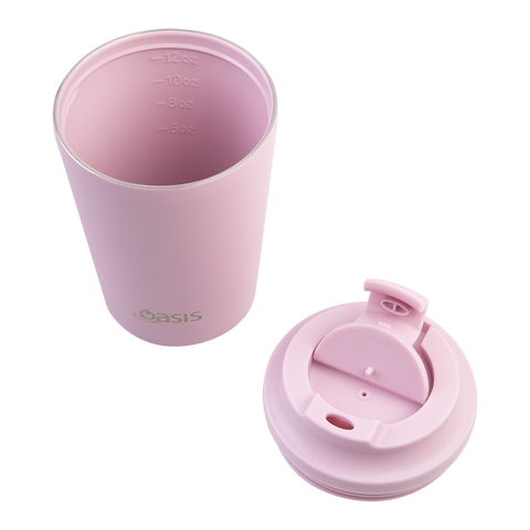 Ceramic Lined Stainless Steel Double Wall Insulated Coffee Cup 360ml