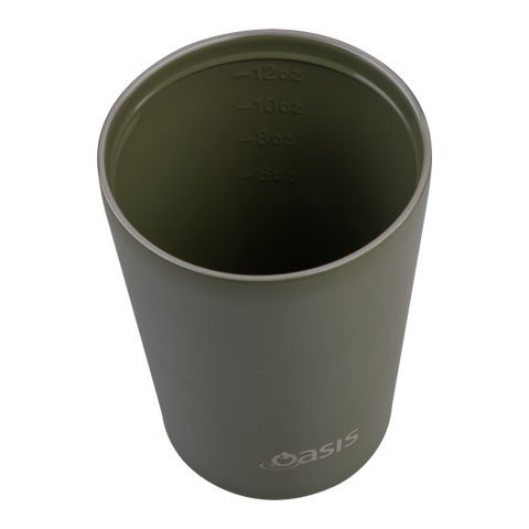 Ceramic Lined Stainless Steel Double Wall Insulated Coffee Cup 360ml