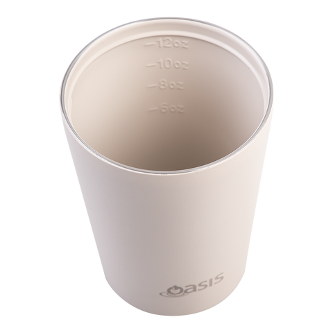 Ceramic Lined Stainless Steel Double Wall Insulated Coffee Cup 360ml