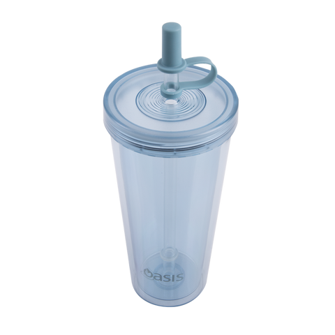 Double Wall Smoothie Tumbler With Straw 520ml - 4 Colors