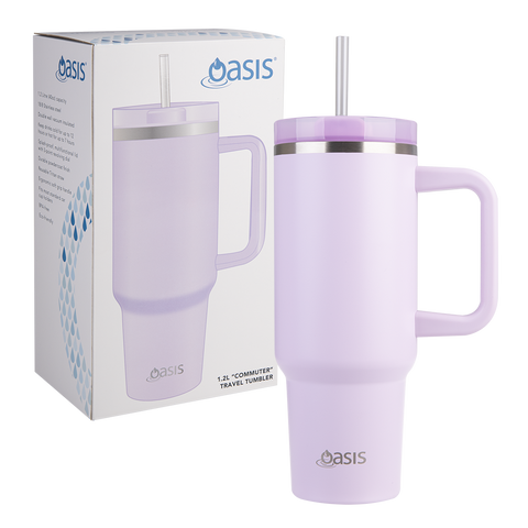 Stainless Steel Double Wall Insulated 'Commuter' Travel Tumbler 1.2l
