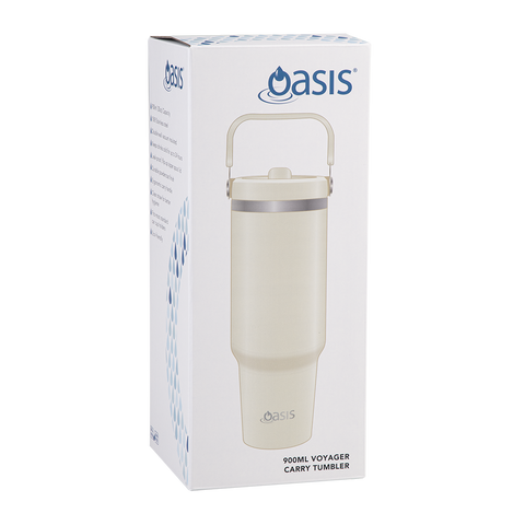 Stainless Steel Double Wall Insulated 'Voyager' Carry Tumbler 900ml