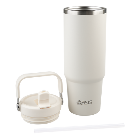 Stainless Steel Double Wall Insulated 'Voyager' Carry Tumbler 900ml