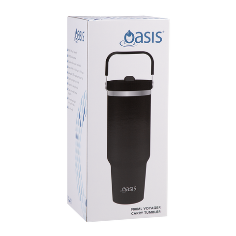 Stainless Steel Double Wall Insulated 'Voyager' Carry Tumbler 900ml