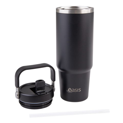 Stainless Steel Double Wall Insulated 'Voyager' Carry Tumbler 900ml