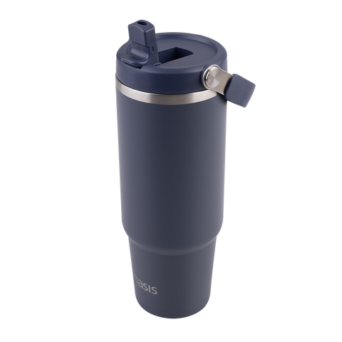 Stainless Steel Double Wall Insulated 'Voyager' Carry Tumbler 900ml