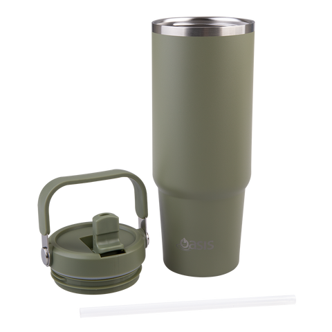 Stainless Steel Double Wall Insulated 'Voyager' Carry Tumbler 900ml