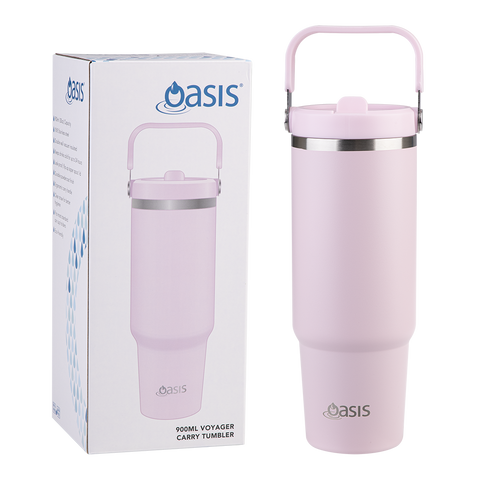 Stainless Steel Double Wall Insulated 'Voyager' Carry Tumbler 900ml