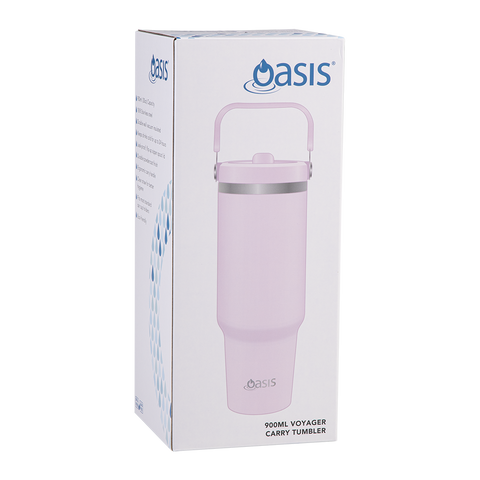 Stainless Steel Double Wall Insulated 'Voyager' Carry Tumbler 900ml