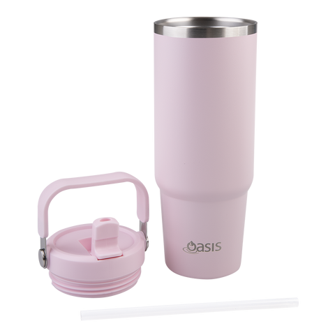 Stainless Steel Double Wall Insulated 'Voyager' Carry Tumbler 900ml
