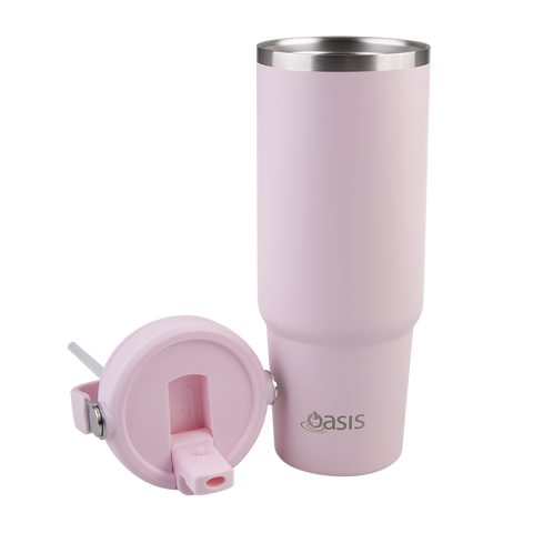 Stainless Steel Double Wall Insulated 'Voyager' Carry Tumbler 900ml
