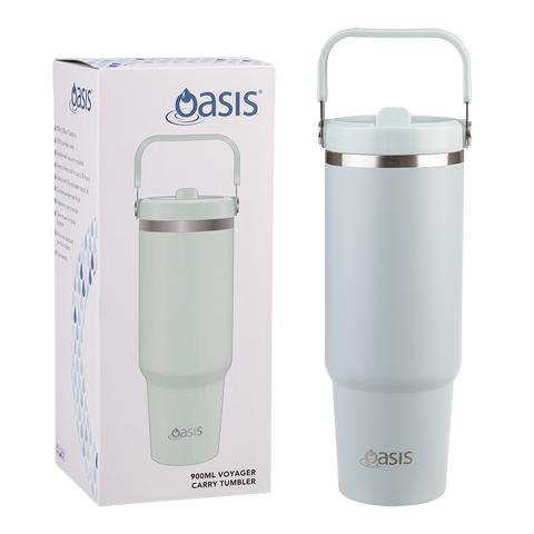 Stainless Steel Double Wall Insulated 'Voyager' Carry Tumbler 900ml