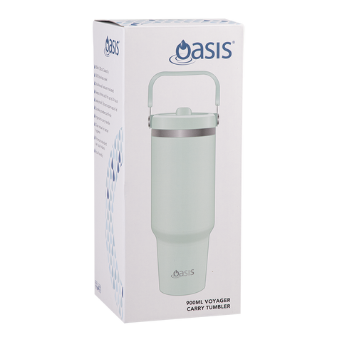 Stainless Steel Double Wall Insulated 'Voyager' Carry Tumbler 900ml