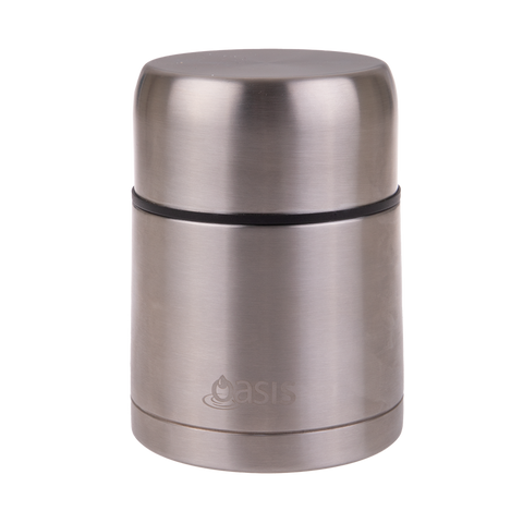 "Oasis" Food Flasks Stainless Steel Double Wall Insulated Food Flask W/Spoon 600ml