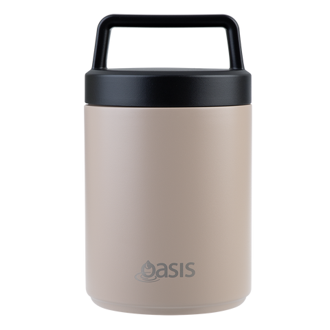 Stainless Steel Double Wall Insulated Food Flask W/ Handle & Spoon 480ml