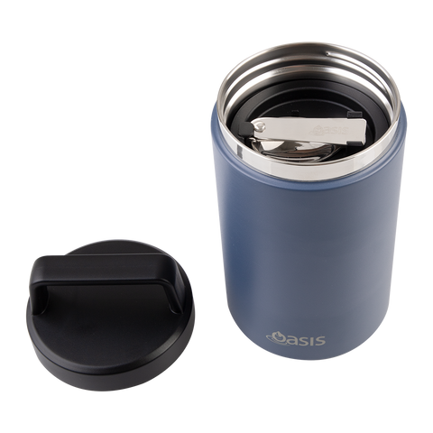 Stainless Steel Double Wall Insulated Food Flask W/ Handle & Spoon 700ml