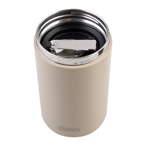 Stainless Steel Double Wall Insulated Food Flask W/ Handle & Spoon 700ml