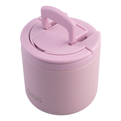 Stainless Steel Double Wall Insulated Food Flask with Quick Release Lid & Spork 500ml